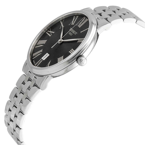 Tissot Carson Premium Silver Stainless Steel Black Dial Quartz Watch for Men's - T122.410.11.053.00 - Image 3