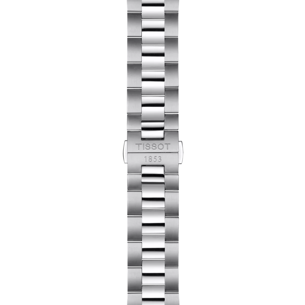 Tissot Gentleman Silver Stainless Steel Black Dial Quartz Watch for Men's - T127.410.11.051.00 - Image 4