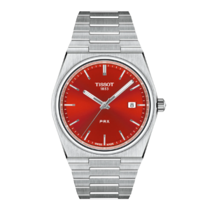 TISSOT PRX Men’s Quartz Swiss Made Stainless Steel Red Dial 40mm Watch T137.410.11.421.00