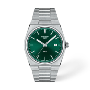 Tissot PRX Silver Stainless Steel Green Dial Quartz Watch for Men's - T137.410.11.091.00