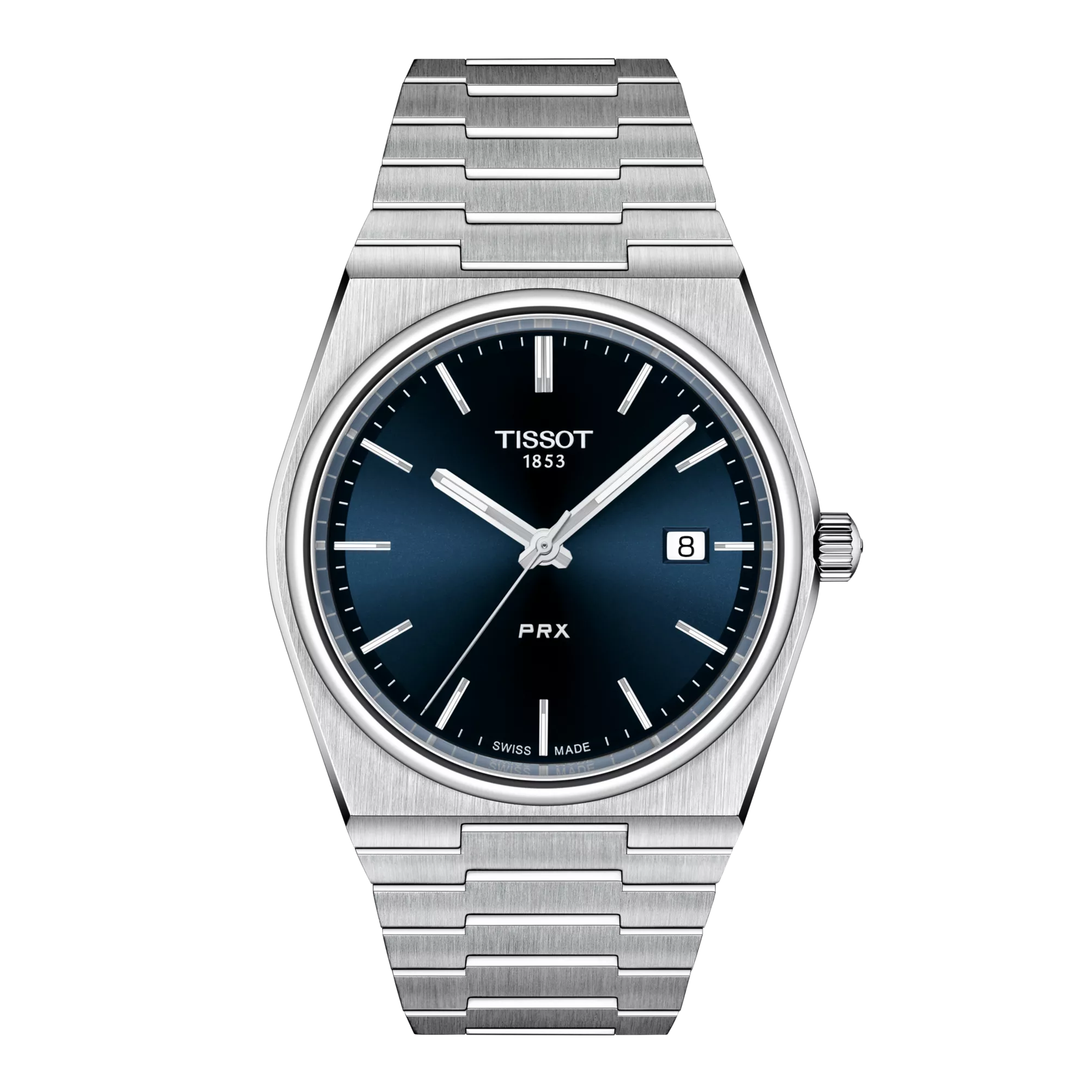 Tissot PRX Silver Stainless Steel Blue Dial Quartz Watch for Men's - T137.410.11.041.00