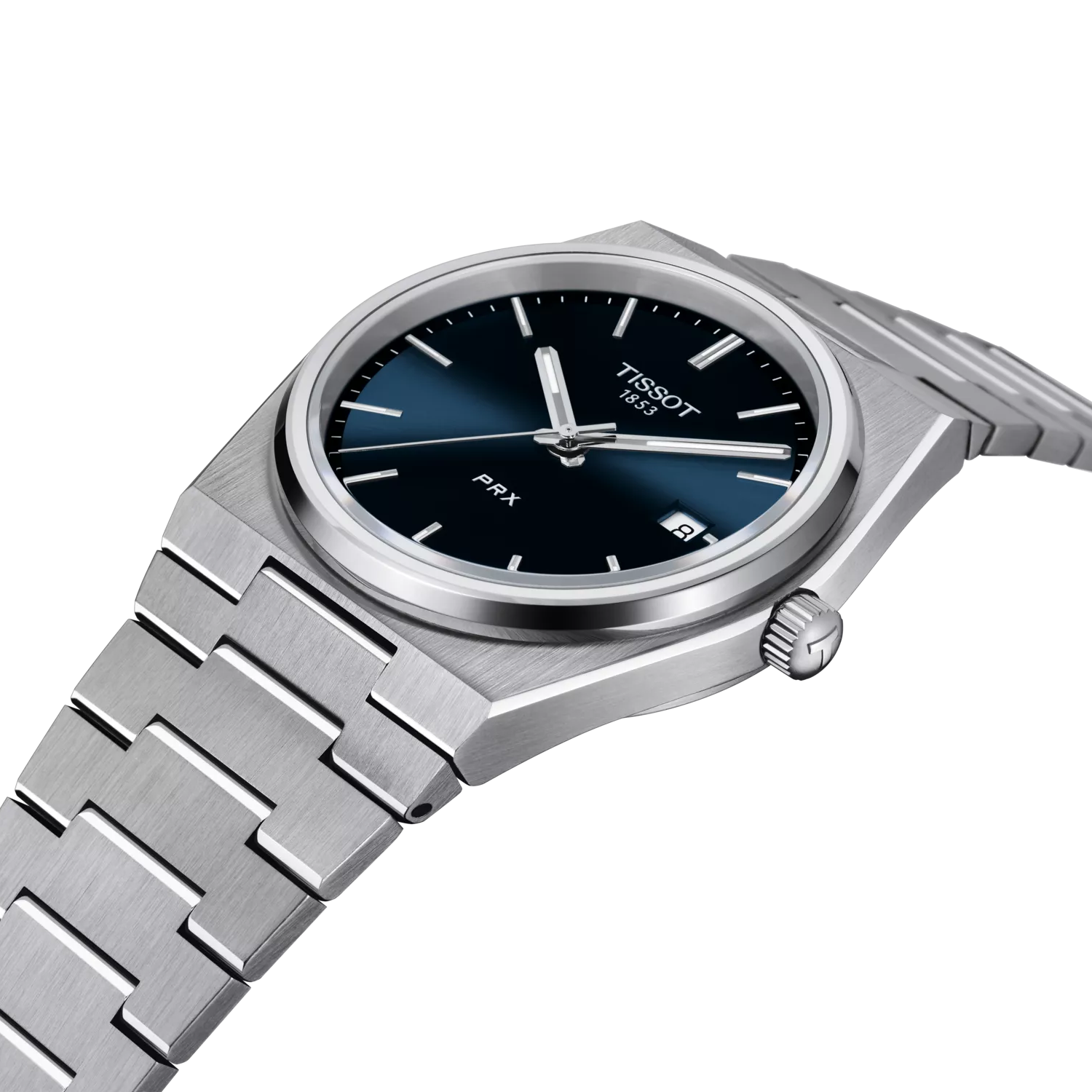 Tissot PRX Silver Stainless Steel Blue Dial Quartz Watch for Men's - T137.410.11.041.00 - Image 6