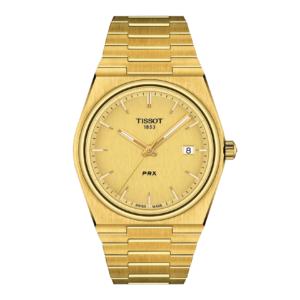 Tissot PRX Gold Stainless Steel Gold Dial Quartz Watch for Gents - T137.410.33.021.00