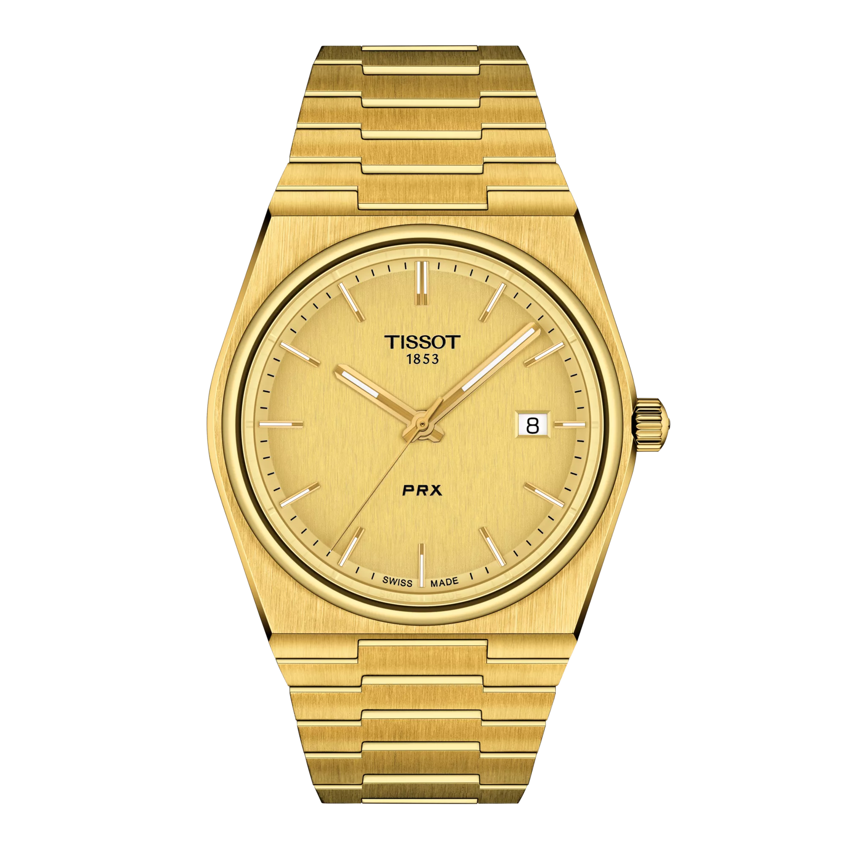 Tissot PRX Gold Stainless Steel Gold Dial Quartz Watch for Gents - T137.410.33.021.00