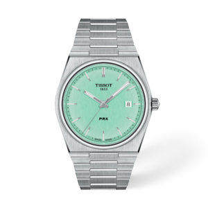TISSOT PRX Men’s Swiss Made Quartz Silver Stainless Steel Light Green Dial 40mm Watch T137.410.11.091.01