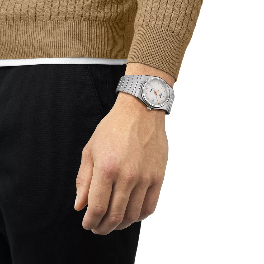 Tissot PRX Silver Stainless Steel Silver Dial Quartz Watch for Men's - T137.410.11.031.00 - Image 5