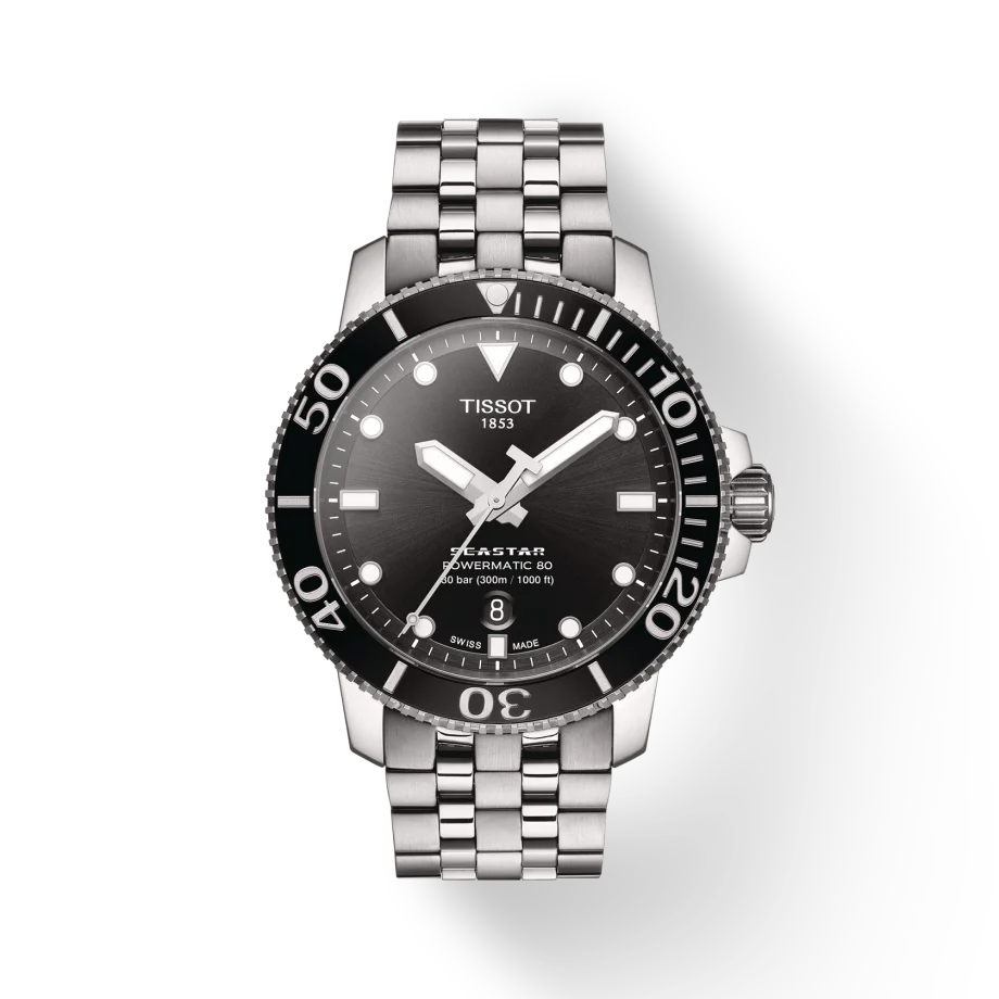 TISSOT Men’s Swiss Made Quartz Silver Stainless Steel Black Dial 40mm Watch T120.410.11.051.00