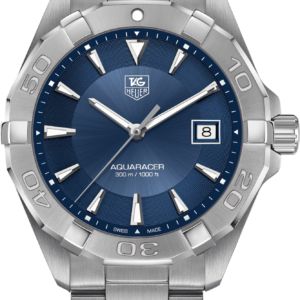 Tag Heuer Aquaracer Silver Stainless Steel Blue Dial Quartz Watch for Gents - WAY1112BA0928