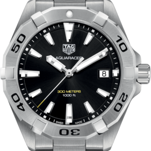 Tag Heuer Aquaracer Silver Stainless steel Black Dial Quartz Watch for Gents - WBD1110.BA09288