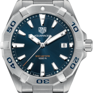 Tag Heuer Aquaracer Silver Stainless Steel Blue Dial Quartz Watch for Gents - WBD1112.BA0928