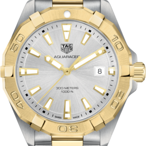 Tag Heuer Aquaracer Two-tone Stainless steel Grey Dial Quartz Watch for Gents - WBD1120.BB0930