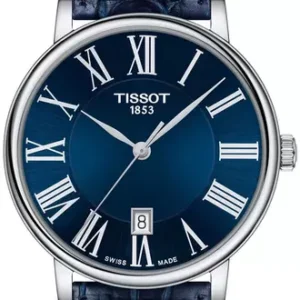 TISSOT Men’s Quartz Swiss Made Leather Strap Blue Dial 40mm Watch T122.410.16.043.00