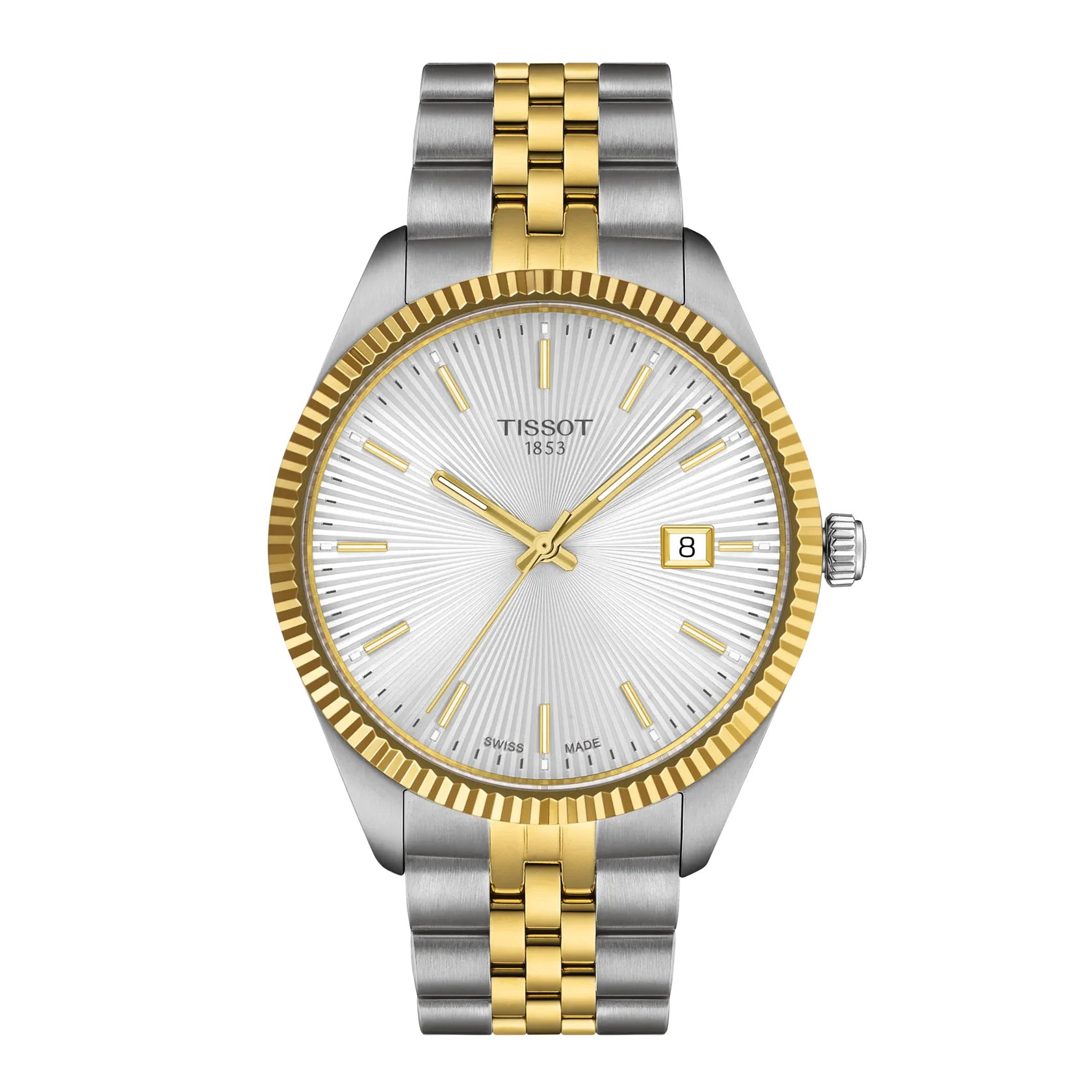 Tissot T-Classic Two-Tone Stainless Steel Silver Dial Quartz Watch for Gents - T156.410.22.031.00