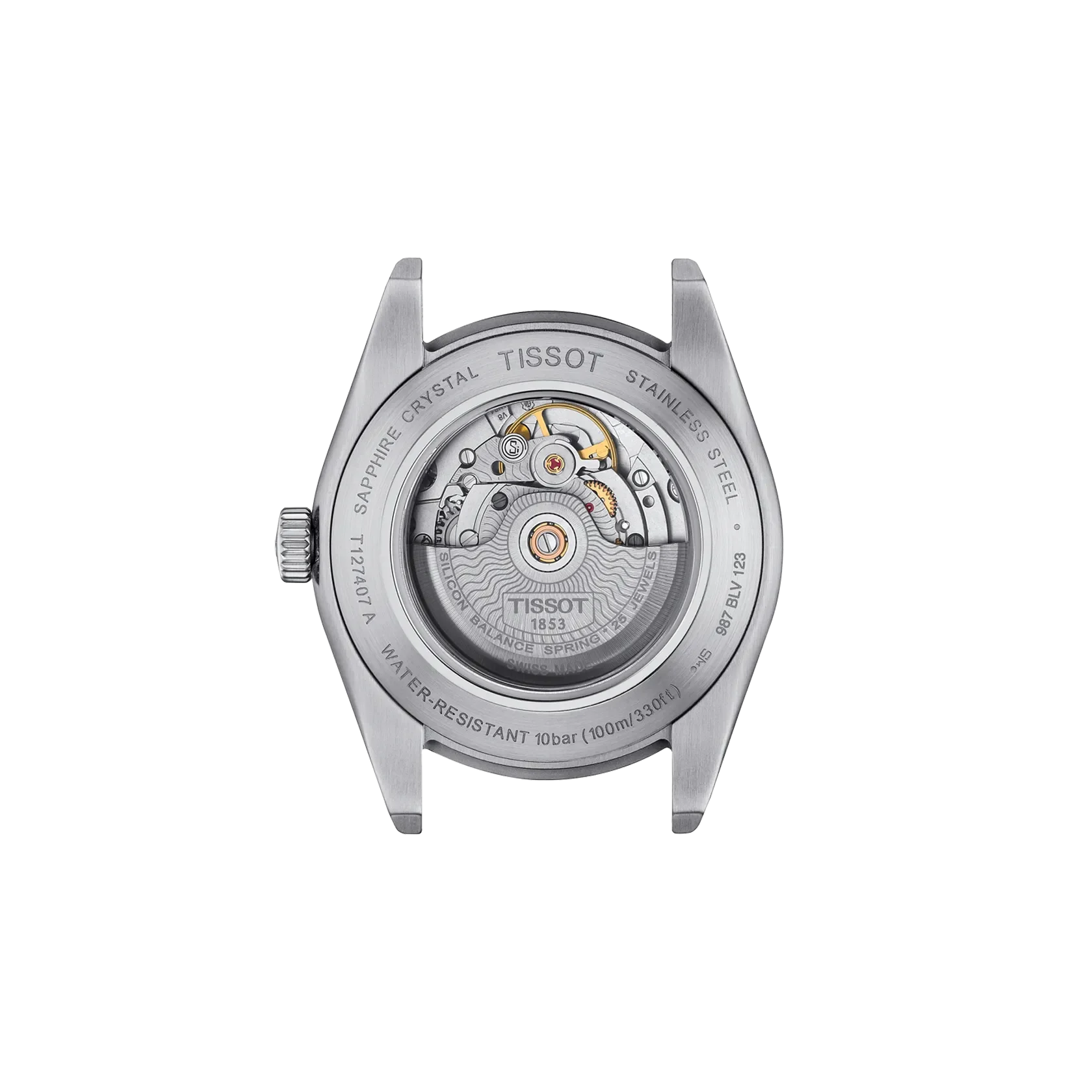 TISSOT Men’s Swiss Made Powermatic Silver Stainless Steel Blue Dial 40mm Watch T127.407.11.041.00 - Image 5