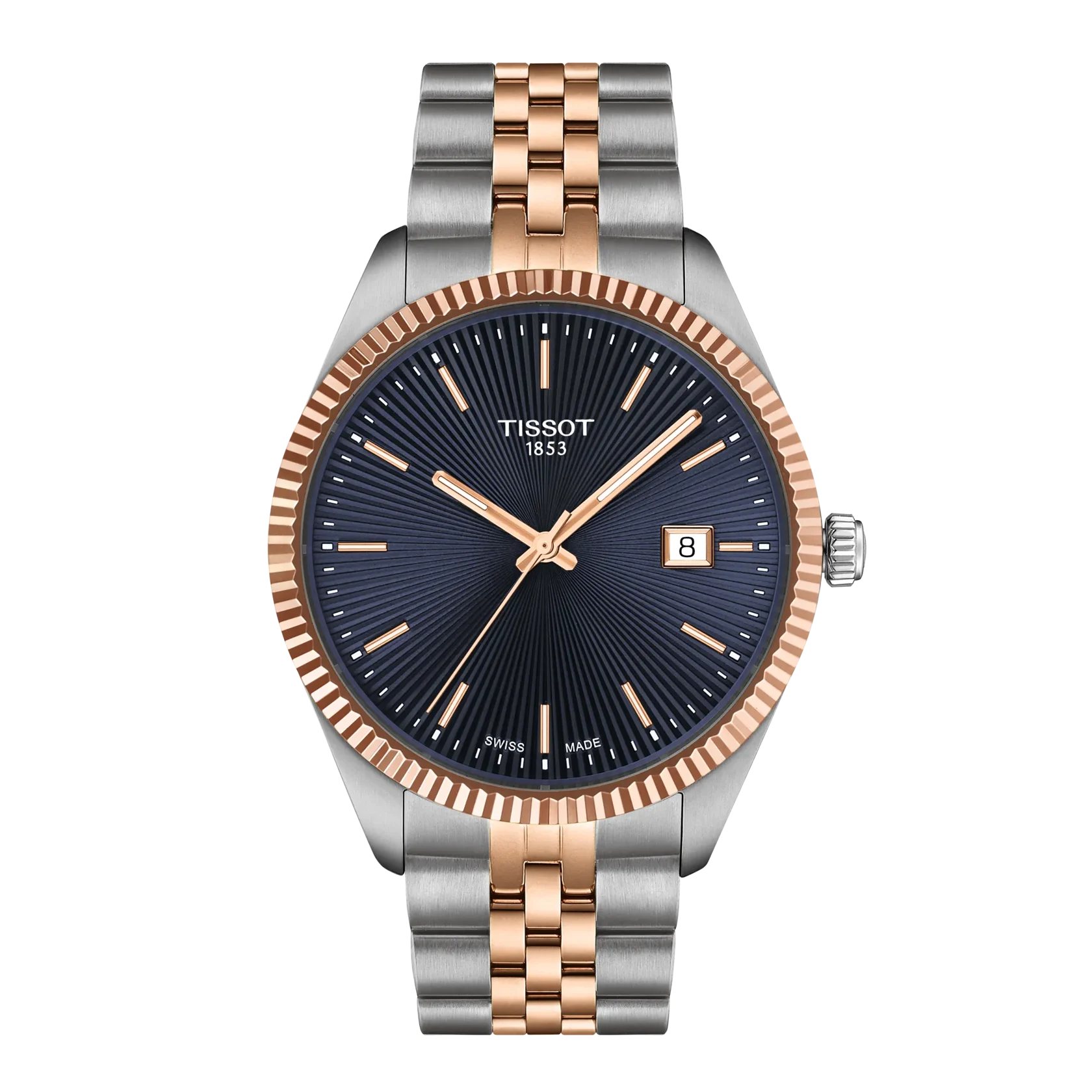 Tissot T-Classic Two-Tone Stainless Steel Blue Dial Quartz Watch for Gents - T156.410.22.041.00