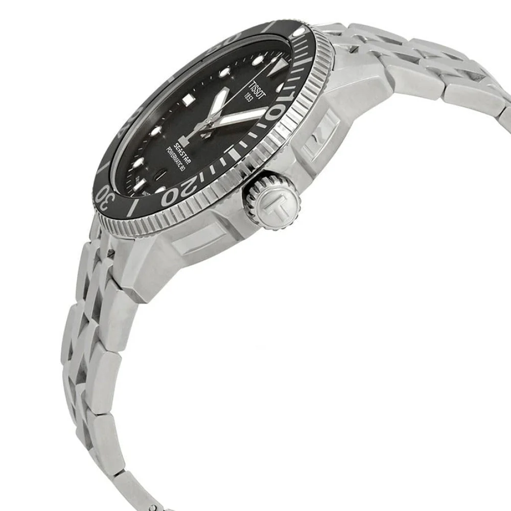 TISSOT Men’s Swiss Made Quartz Silver Stainless Steel Black Dial 40mm Watch T120.410.11.051.00 - Image 6